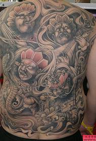 Natrag uzorak tetovaža: cool cijela leđa uzorak četiri kralja tetovaža (butik)