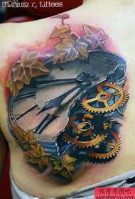 Назад популярний класичний механічний татуювання годинник татуювання