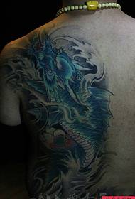 Show de tatuagem, recomendo um padrão de tatuagem de dragão de volta
