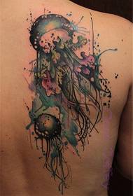 Gipakita ang tattoo, girekomenda ang usa ka kolor nga tattoo nga jellyfish