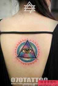 A les esquenes de les nenes, el model de tatuatge de tots els ulls estrellats és bell i popular