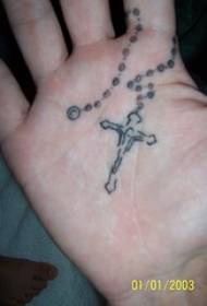 Ručno jednostavan crni uzorak tetovaža križa