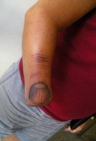 Brazo personalidad gracioso original tatuaje de la mano que falta