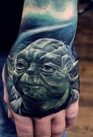 Nā lima lima ma luna o ka pena maoli ʻo Yoda tattoo pattern