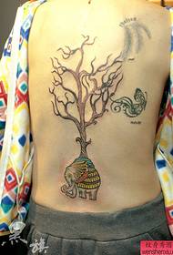 Takaisin norsu puu perhonen tatuointi malli