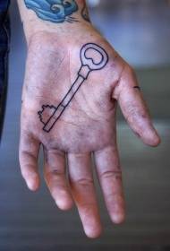Padrão de tatuagem minimalista chave masculino mão