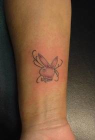 Warna lengan sederhana logo tato gambar playboy