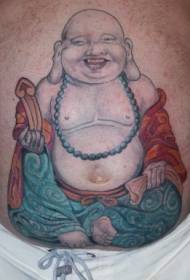 Felice modello di tatuaggio colorato Maitreya