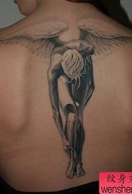 Motif de tatouage des ailes d'ange arrière