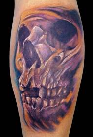 Lábszín reális reális koponya tetoválás minta