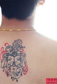 Modello di tatuaggio astratto dio icona posteriore