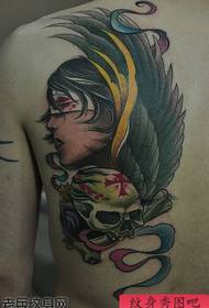 skaists muguras spārna tetovējuma tetovējuma modelis