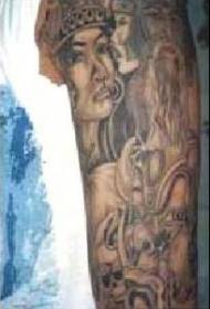 Tema di tatuatu di tema di pirate di braccio fiore bracciale
