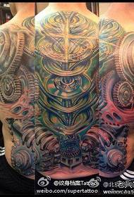 Cool klasičen hrbtni mehanski vzorec tetovaže