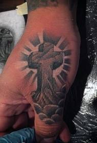Рука коричневий релігії масивний старий хрест татуювання малюнок