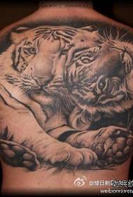 Tiger tounen modèl tatoo