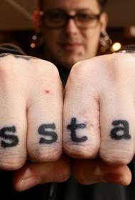 Палец меньше говорить английский алфавит татуировки