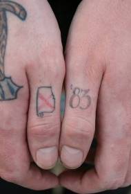 Boja ruku jednostavna slika s malim uzorkom digitalne tetovaže