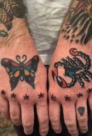 9 grupe fotografish tatuazhesh të stilit të vjetër në shkollën e pasme të dorës