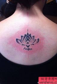 Szépség hátul népszerű esztétikai totem lótusz tetoválás minta