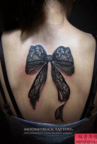 Beauty back pop sexy lace bow tattoo patroan