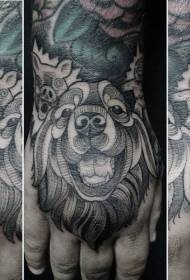 Rukou zpět černý kmenový styl různé zvířecí tetování vzor
