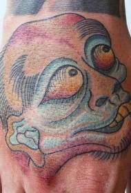 Quadres de tatuatges de monstres lletjos de colors grans a la mà