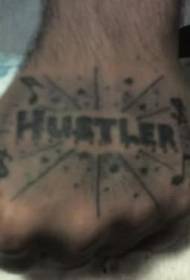 Modello di tatuaggio alfabeto inglese nero a mano