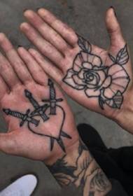Palm tattoo - un ensemble de magnifiques dessins de tatouage dans la paume de votre main