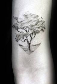 Ručné tetovanie ručne vyrábané ručne vyrábané tetovanie ručných stromov