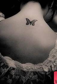 Small fresh back butterfly tattoo works
