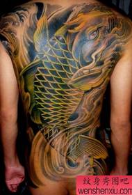 Cikakken tsarin tattoo na baya: cikakken tsarin squid tattoo