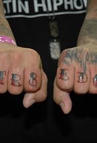 Finger hunhu hunoratidzika english alphabet tattoo maitiro