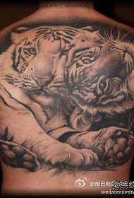 Model de tatuaj tigru: spatele modelului tatuaj tigru Poza tatuaj