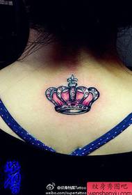 Femei spate culoare populare frumoase culoare coroana model tatuaj
