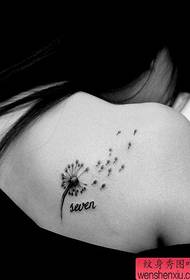 Back dandelion kalata tattoo dongosolo