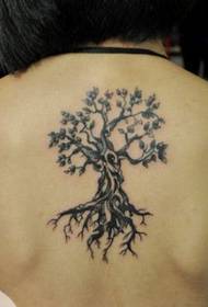 Намунаи tattoem дарахти бозгашт мода духтар