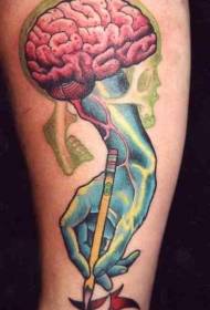 Татуировка руки и цвет мозга