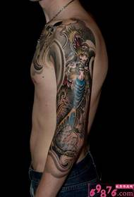 Kreatív uralkodó virág kar retro tetoválás képek