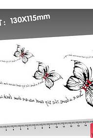 isang hanay ng mga pattern ng tattoo ng butterfly