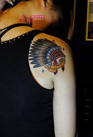 ຄວາມຄິດສ້າງສັນສັກກະຣາດ Tattoo Indian Eagle Indian