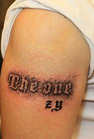 markirani uzorak za tetovažu slova