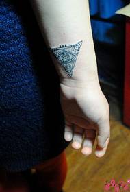 Triangle Allah Eye Wrist Tattoo hoto