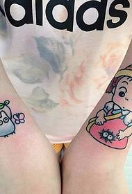 Patrón de personaje de tatuaje de anime de estilo de dibujos animados lindo de Chen Ming