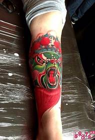 Panda face Chinese face tattoo picture