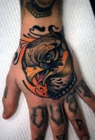 Hand zréck modern Stil Faarf Eagle Tattoo Muster