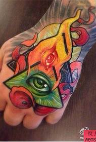 Spettacolo di tatuaggi, consiglia un tatuaggio a occhio pieno colorato a mano