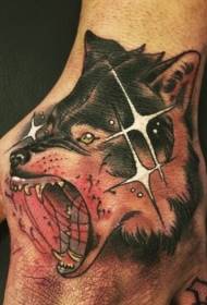 Padrão de tatuagem simples lobo mau cor de Seul do que design simples