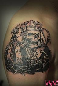 Schädel 老 K Mann Big Arm Tattoo Bild