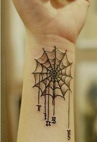 Wrist spider web tattoo patroanfoto